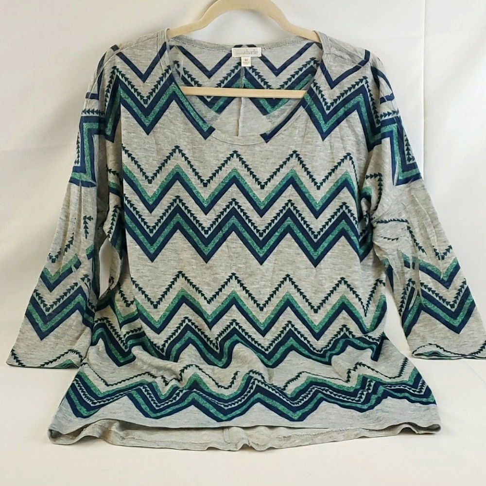 Charming Charlie chevron print tunic top MEDIUM